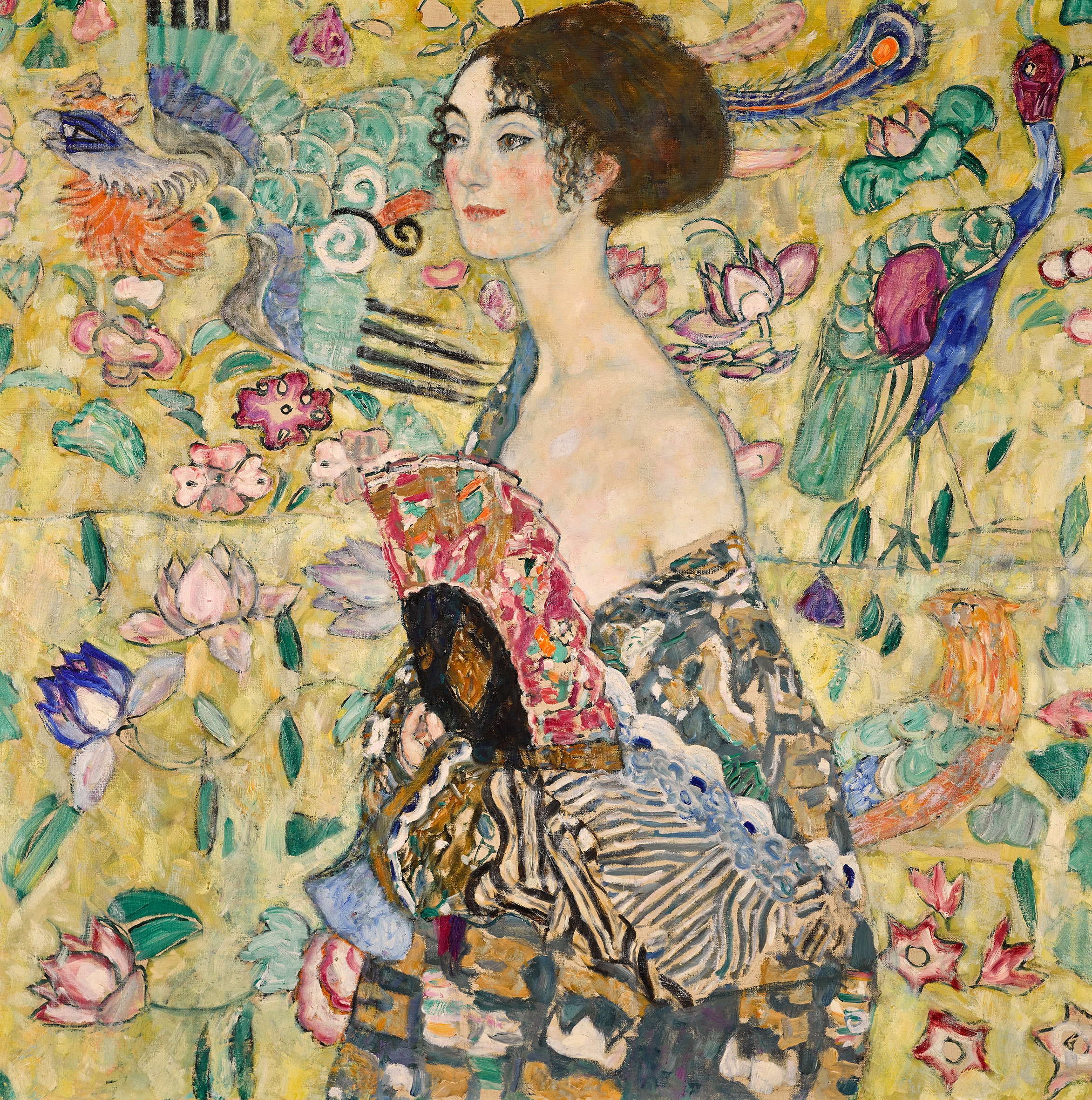Lady With a Fan by Gustav Klimt, Various Sizes, Giclee Canvas Print ...