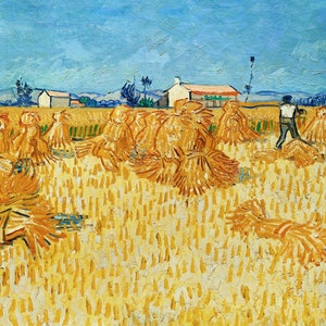 Wheat Field With Sheaves By Vincent Van Gogh Various Sizes Etsy