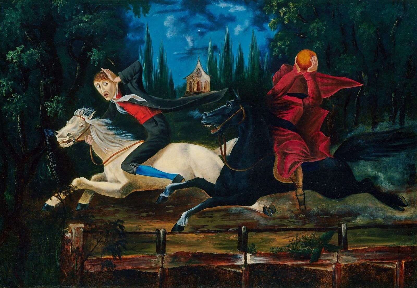 Ichabod Crane and the Headless Horseman by William John Wilgus, in