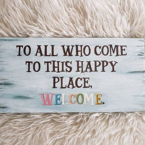 Walt Disney Inspired Welcome Sign