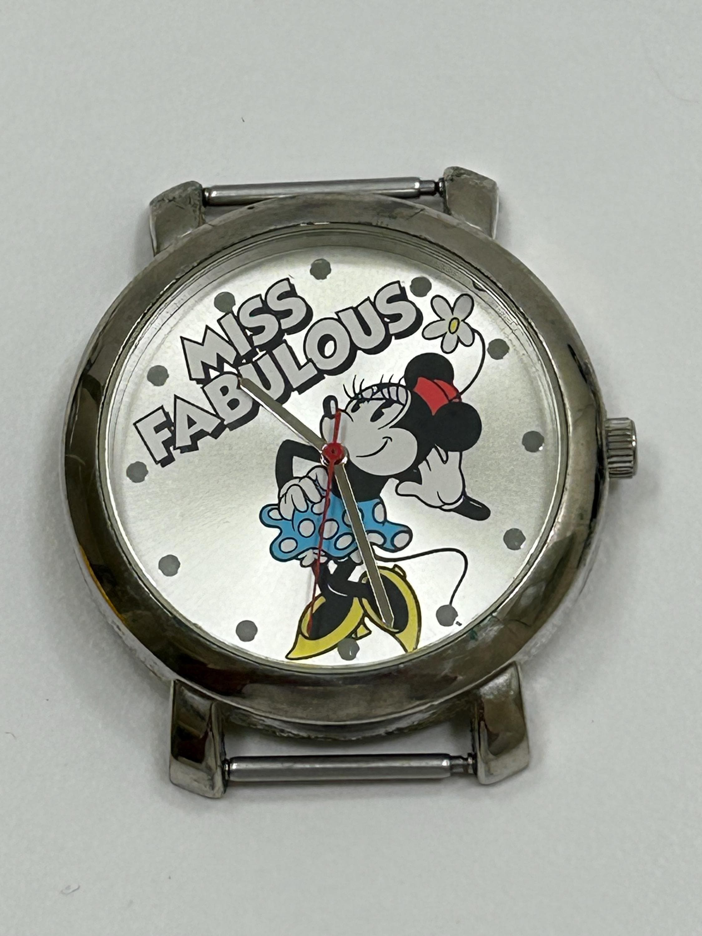 Vintage Set of 2 Mickey Mouse and Minnie Mouse Watches. Not Tested