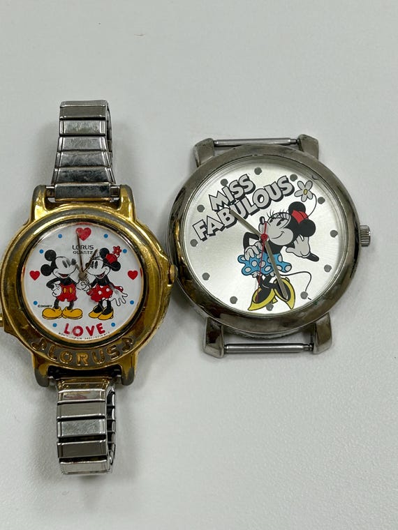 Vintage his and her Disney Mickey & Minnie Gold Tone Watches, never worn s-l400.jpg main image 4