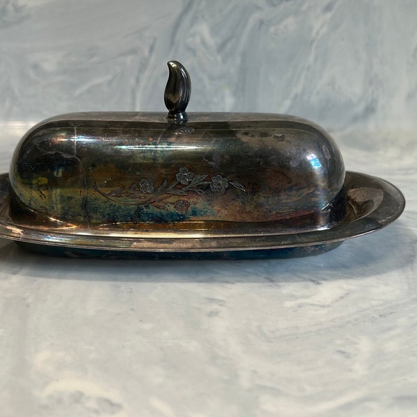 Vintage Silver Plated Butter Dish