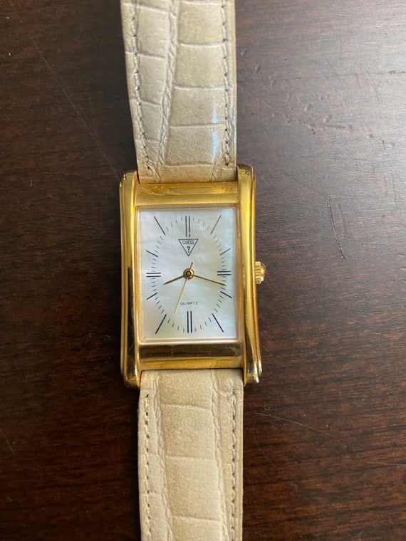 Guess watches genuine leather best sale