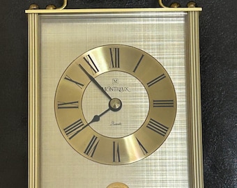 デスクカレンダー ビンテージ 古着 手巻き フランス 文具 クロック hT3q Vintage Montreux Carriage Ford 25th Anniversary Clock - West
