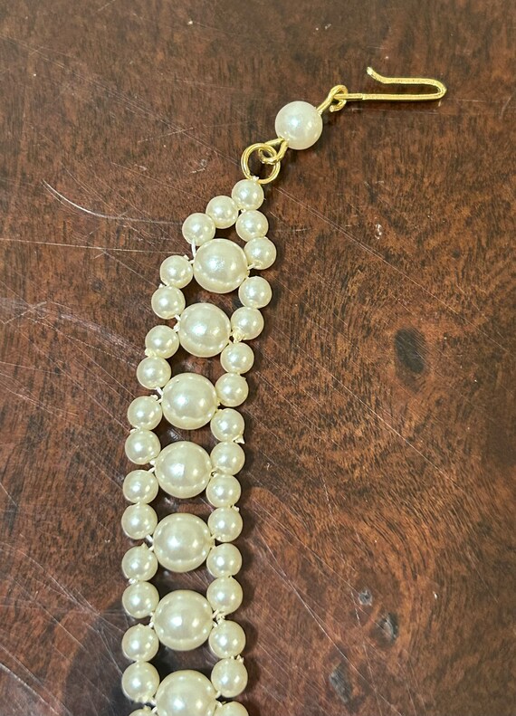 Vintage Victorian style Faux Pearl Necklace - image 4
