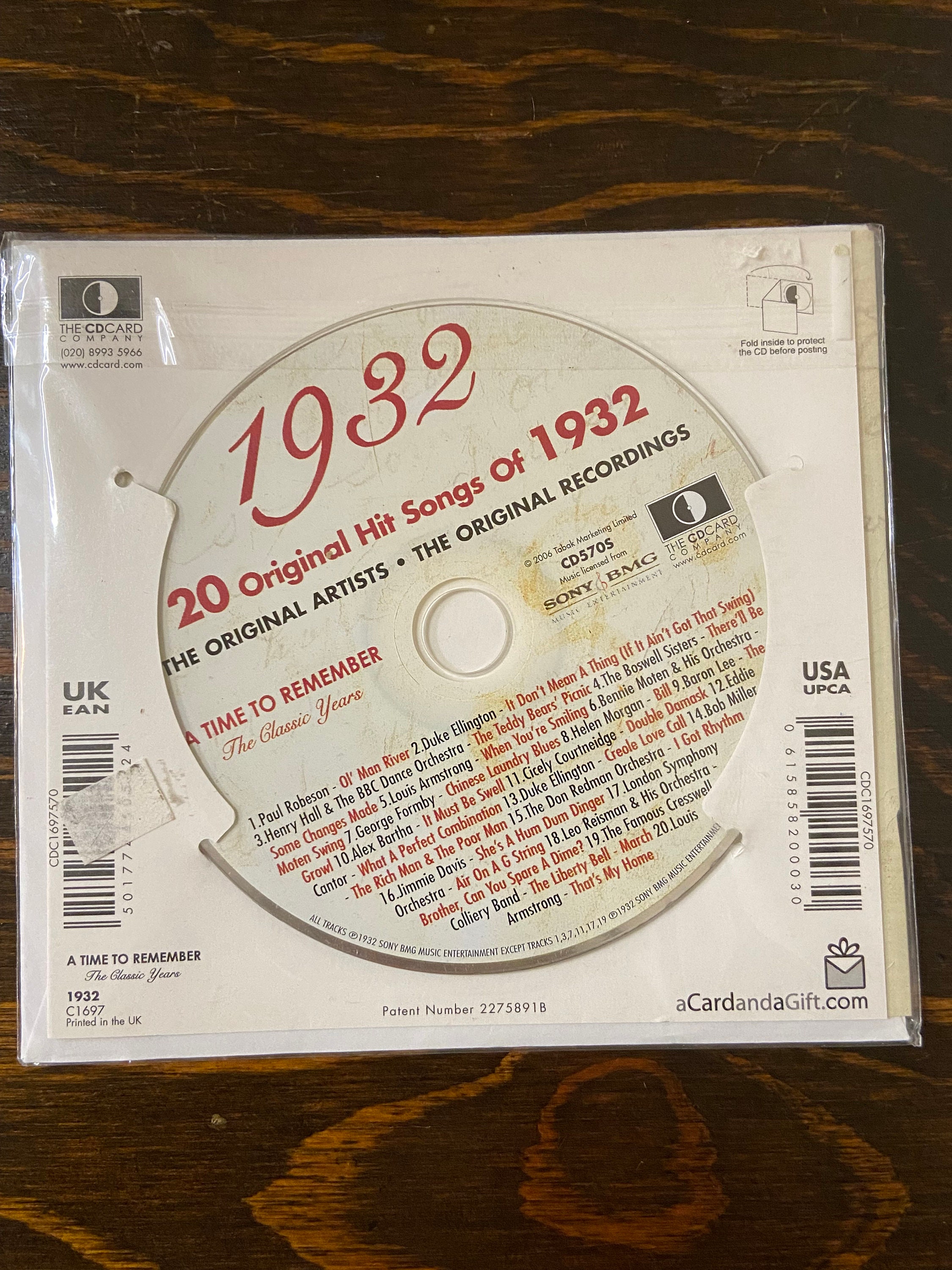 1932 Hit Songs CD: Original Artists, Original Recordings - Etsy