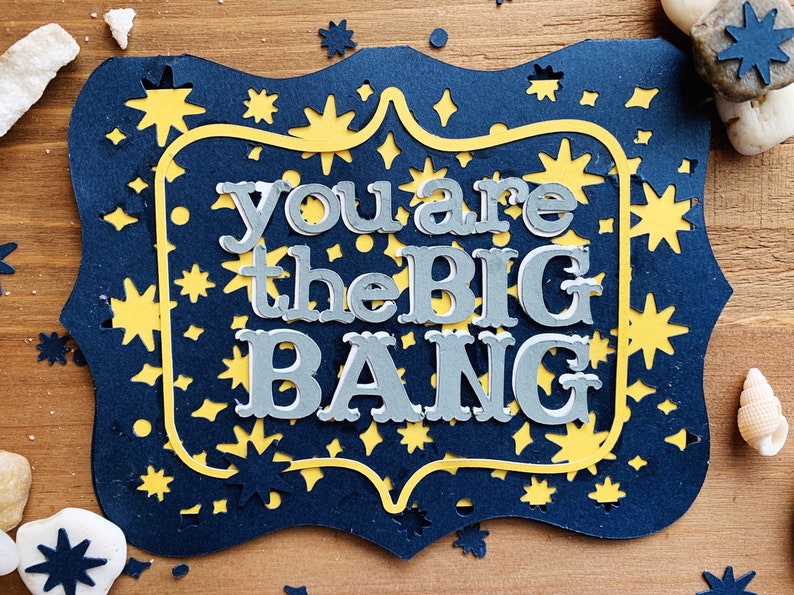 Alan Watts You are the Big Bang Paper Cut Recycled Paper Greeting Card