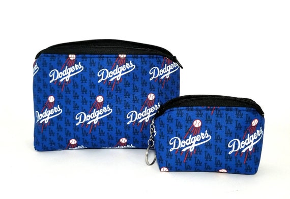 Los Angeles Dodgers Makeup Bag Coin Purse Keychain Gift Set. 