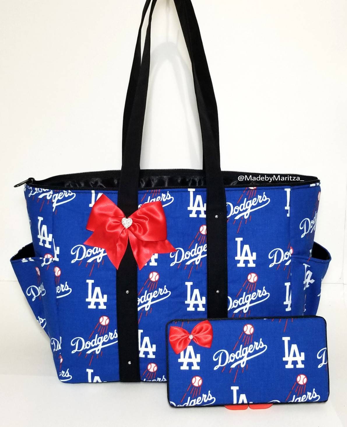 Download Los Angeles Dodgers diaper bag. Blue Black Girl boy Tote ...