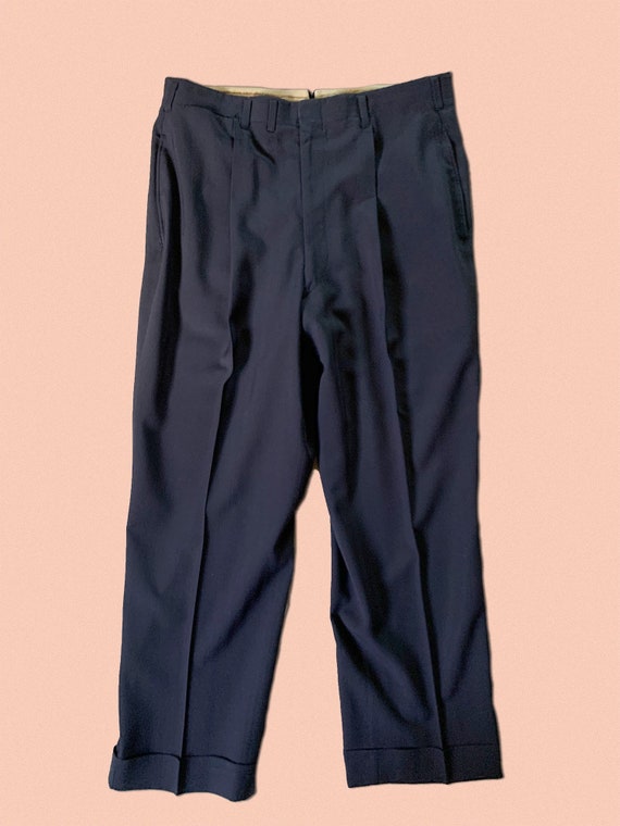 1950s Rayon Trousers 33”x26”