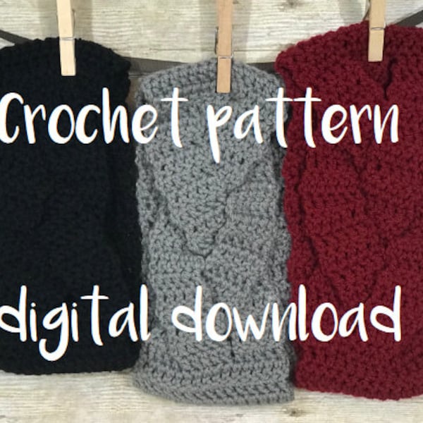 Crochet Headband PATTERN / Earwarmer Pattern / Braided Headband / Headwrap Pattern / PDF / Digital Download