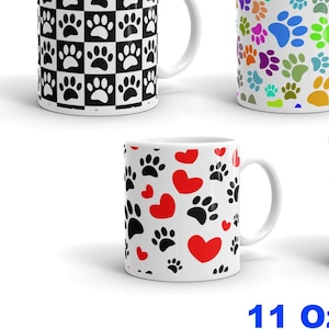 Diseños de sublimación para tazas de café con forma de animal de 11 oz y 15 oz: un gran regalo para los amantes de los perros. Paquete Dog Mom. Descarga instantánea del paquete PNG.