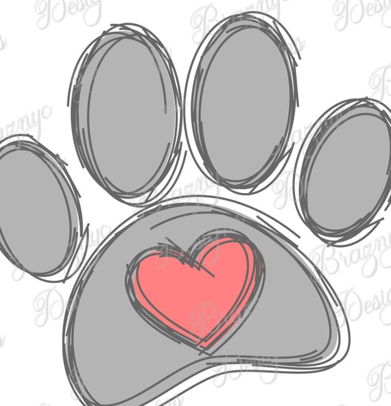 Patte De Chien Noir Imprime Illustration Graphique Dans Le Style De