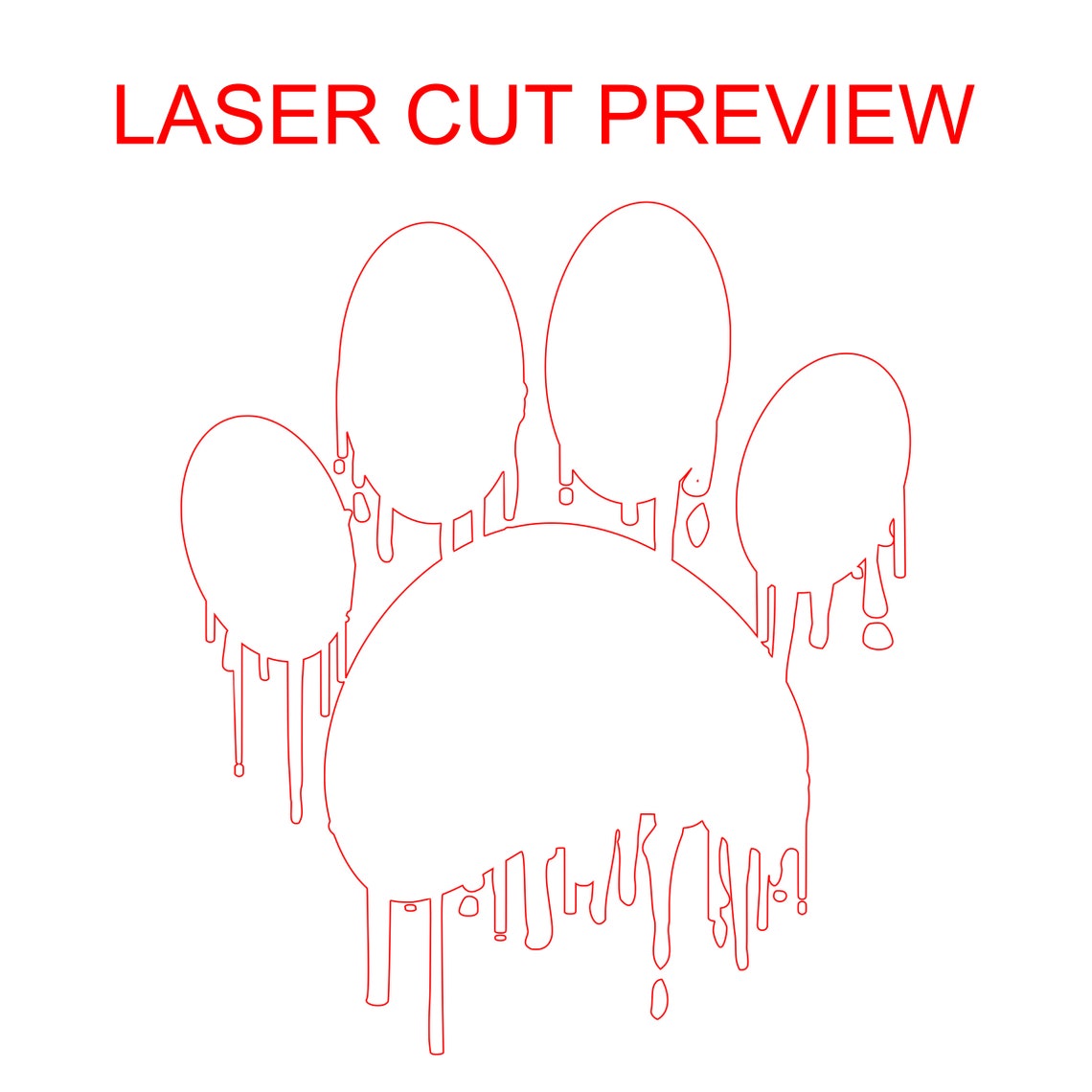 Paint Drip Dog Paw Print Vector Dog Paw Drawing for T Etsy