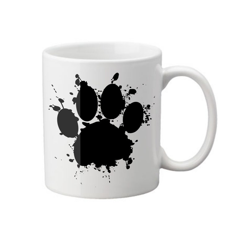 Paint Splatter Dog Paw Print Vector Dog Paw Drawing For T | Etsy