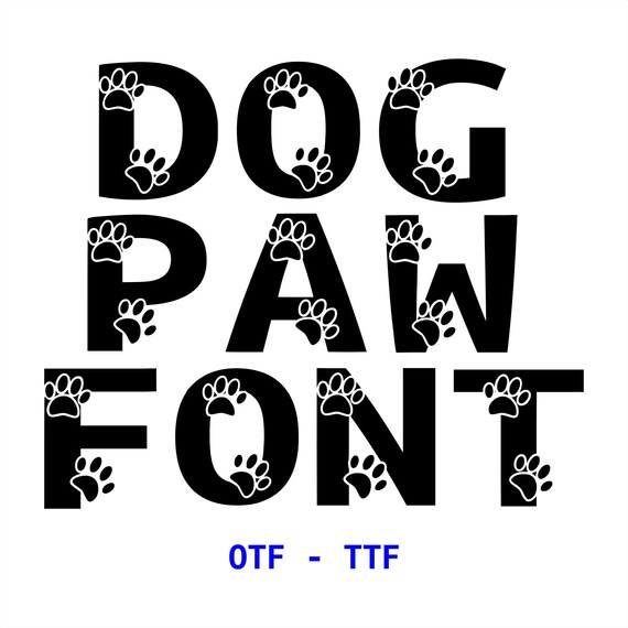 Dog Paw Print Fonts Real Custom Typeface Fonts For Your DIY Etsy UK