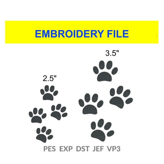 Cartoon Dog Paw Tracks 4x4 Inch Hoop Digital Download for - Etsy Canada Cartoon Dog Paw Tracks 4x4 Inch Hoop Digital Download for - Etsy Canada