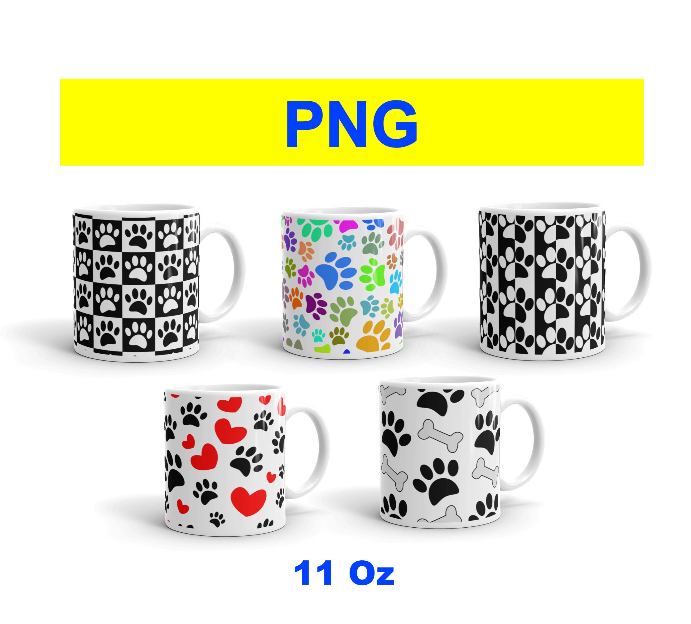 Download Sublimation Designs For 11 oz 15 oz Coffee Mugs Dog Lovers ...