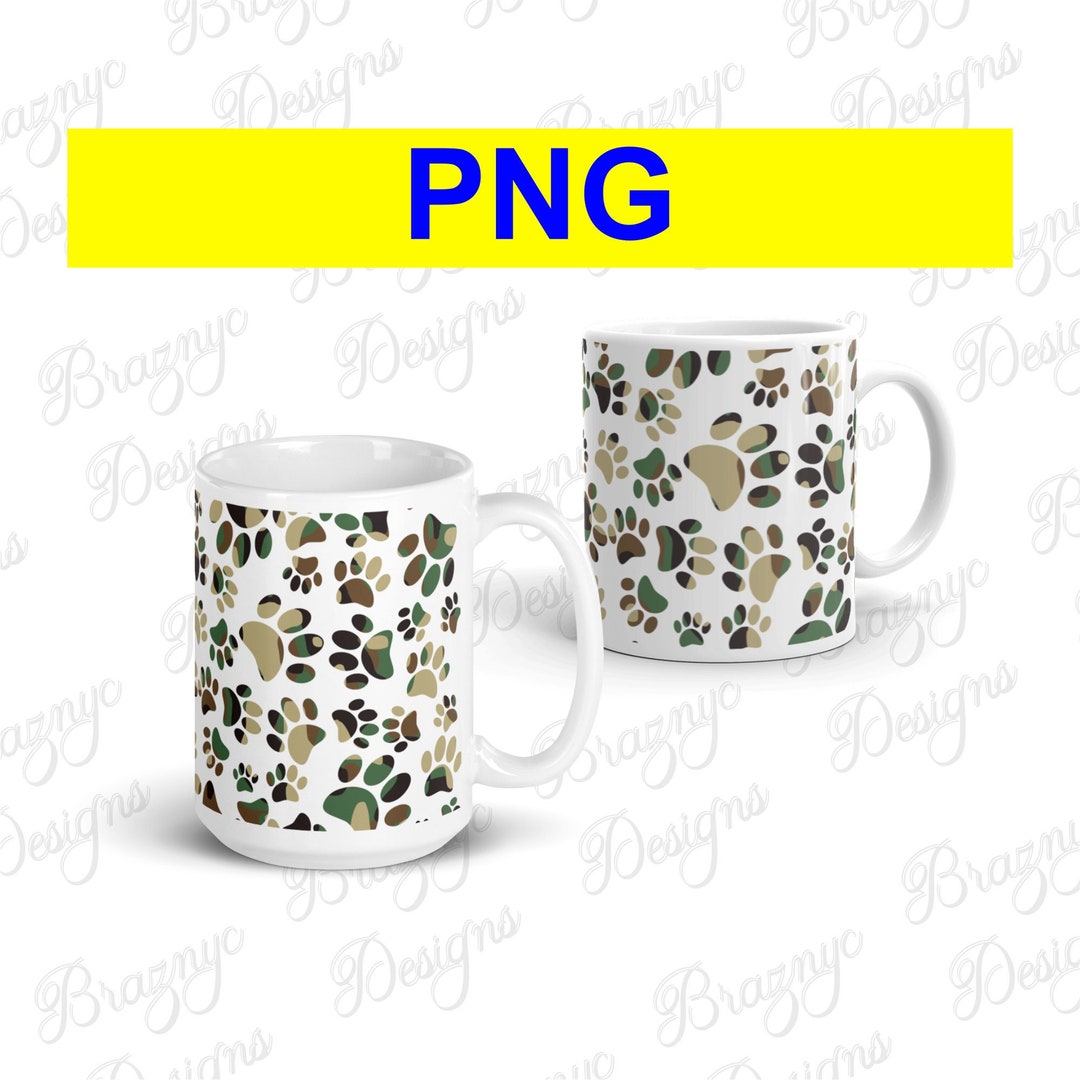 Camo Pattern Dog Paw Prints PNG for Sublimation Bundle Dog - Etsy Australia