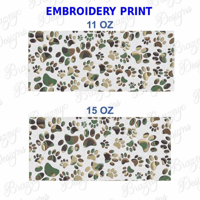 Camo Pattern Dog Paw Prints PNG for Sublimation Bundle Dog - Etsy
