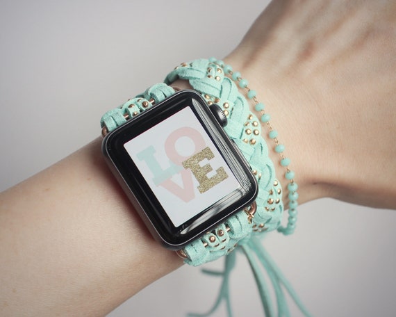 Mint green apple cheap watch band 38mm