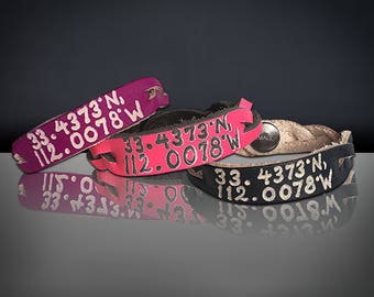 Personalized gift - Custom Engraved Bracelet - Leather Name Bracelet - Matching Couple gift - His and Her jewelry - Hand engraved leather