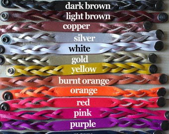 Engraved Leather Bracelets – Custom Name, Couples Gifts (Sold Separately)