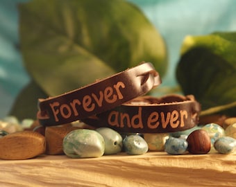 Custom Engraved Leather Bracelets – Personalized Couples Jewelry