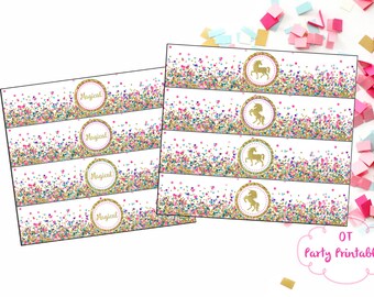 INSTANT DOWNLOAD Unicorn Birthday Printable Unicorn Labels | Etsy