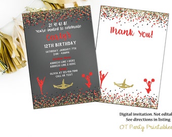 red black invitation etsy
