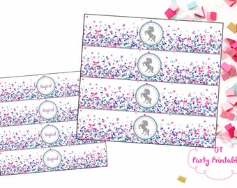 INSTANT DOWNLOAD Unicorn Birthday Printable Unicorn Labels | Etsy