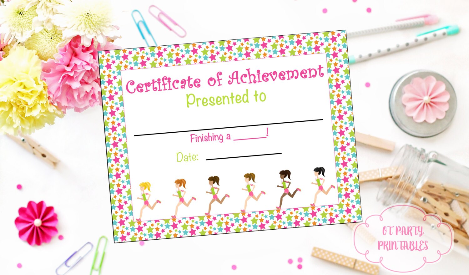 Running Certificate Running Award 5k Award YOU Print - Etsy