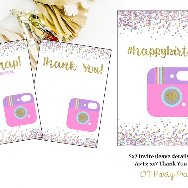 Camera Invitation Etsy