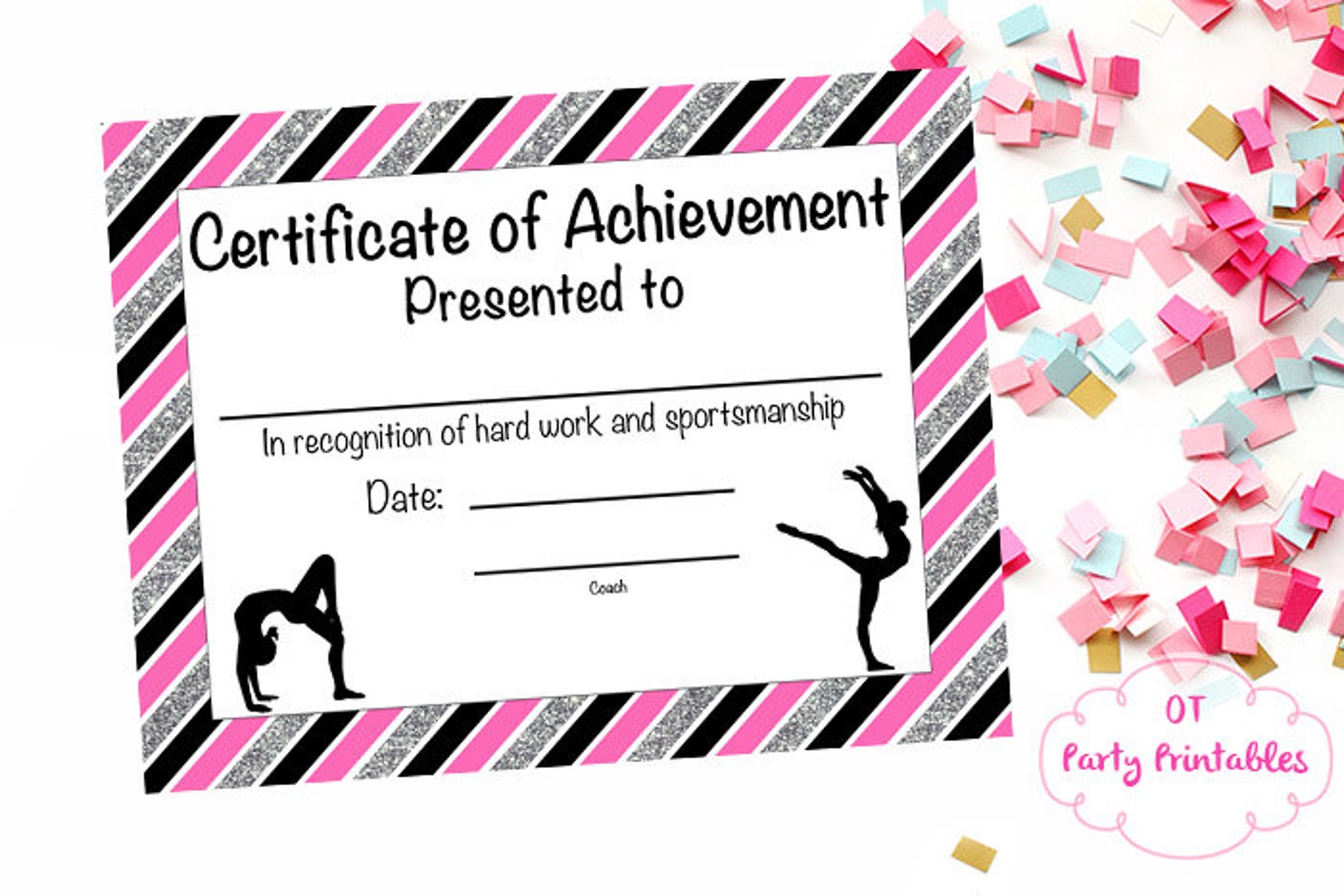 Gymnastics Award Gymnastics Certificate Printable Etsy