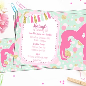 Gymnastics Party Printables 2 Inch Round Gymnastics Labels YOU PRINT ...