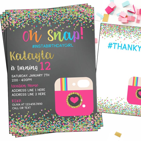 Camera Invitation Etsy