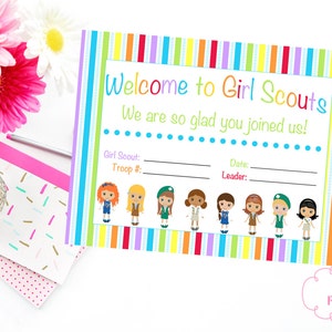 Scout Certificate - Scout Welcome - Scout Troop Award - Printable Scout Certificate - Bridging Ceremony - All Troop