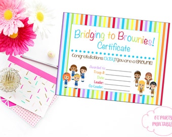 Scout Bridging Ceremony Certificate - Printable - Print at Home - Instant Download - Bridging Ceremony - Bridging Award