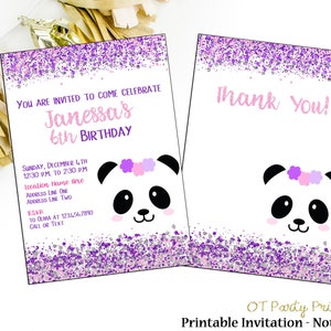 Panda Invitation Anniversaire Invitation Numerique Panda Etsy Panda Invitation Anniversaire Invitation Numerique Panda Etsy