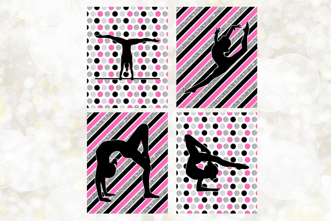INSTANT DOWNLOAD Gymnastics Digital Prints 4 Prints | Etsy