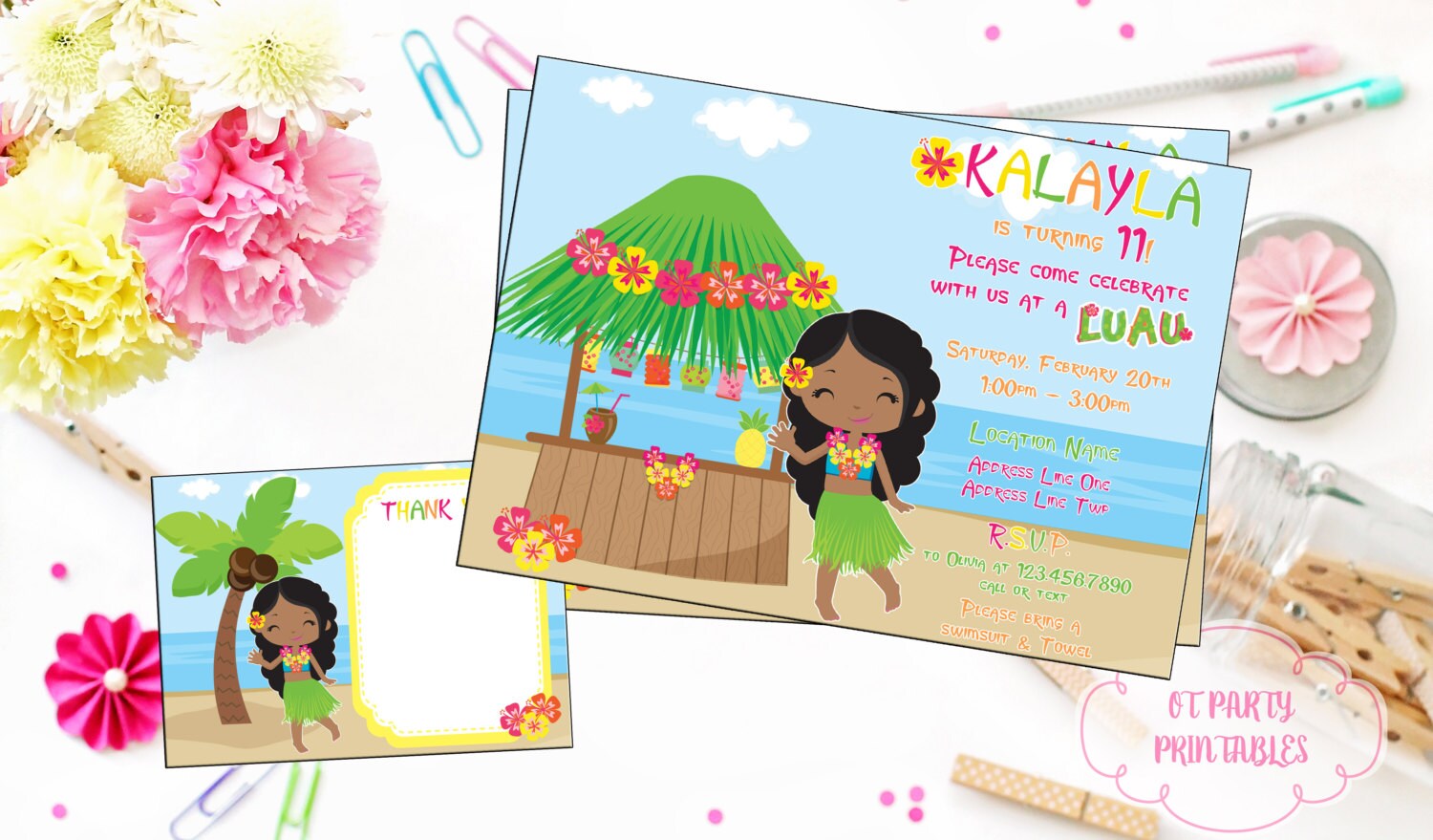 Luau Digital Invitation Luau Party Luau Printable Invite Etsy Canada