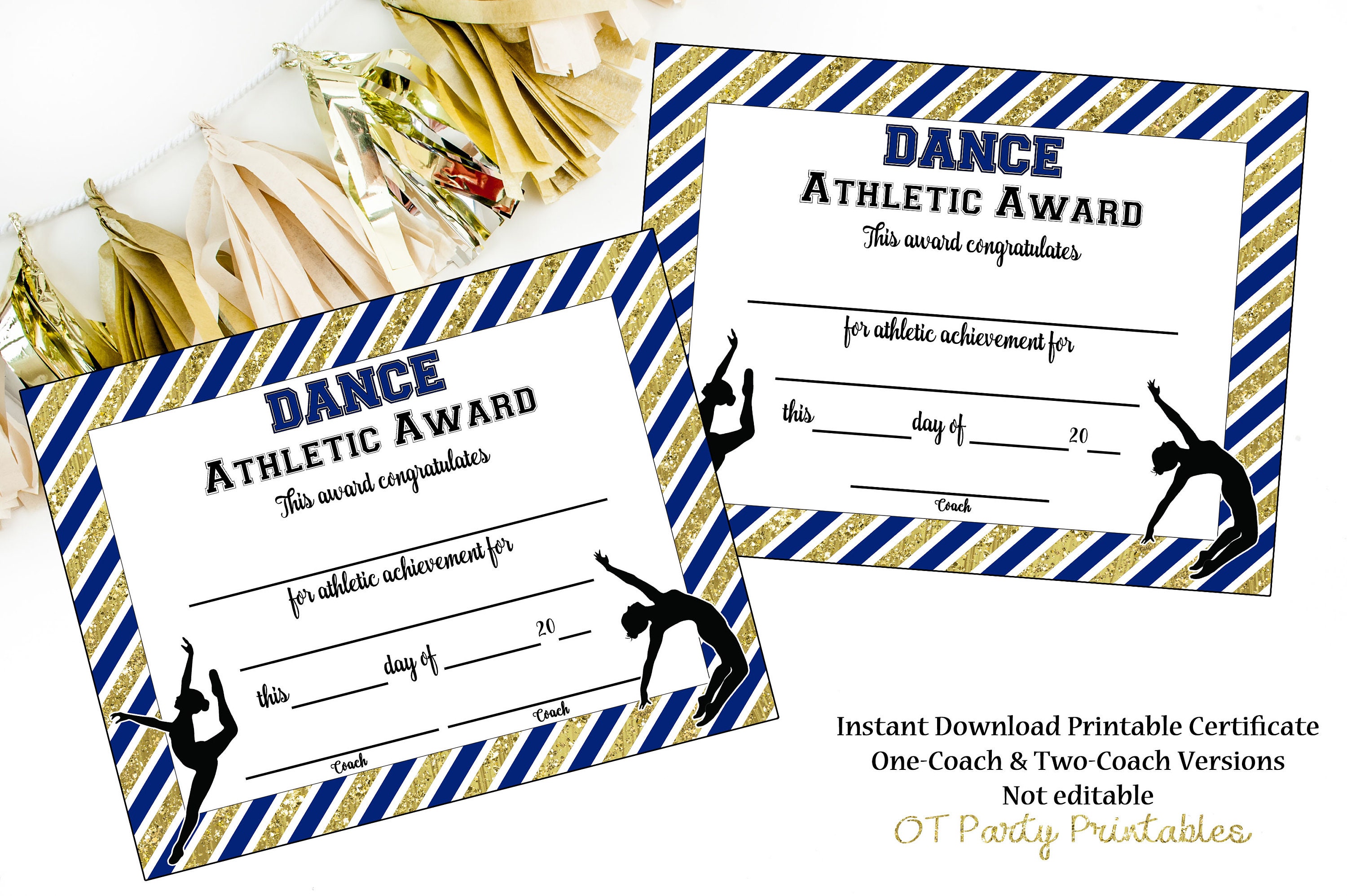 INSTANT DOWNLOAD Dance Certificate Dance Award Dance Etsy Nederland