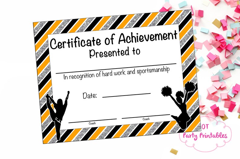 Cheerleading Certificate Cheerleading Award Cheerleading Etsy Cheerleading Certificate Cheerleading Award Cheerleading Etsy
