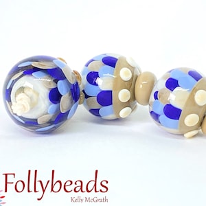 Conjunto de contas de vidro Lampwork feito à mão
