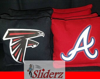 Atlanta  Falcons/Braves Cornhole Bags, Hand Crafted & Made Ships 3-5 Bus.Days Receive Promo Code for 10% off when you Favorite This Shop.