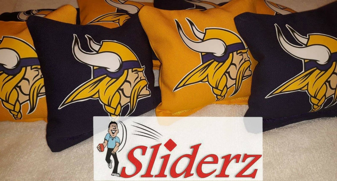 Minnesota Vikings Cornhole bags Bag Toss Baggo Hand Crafted Etsy