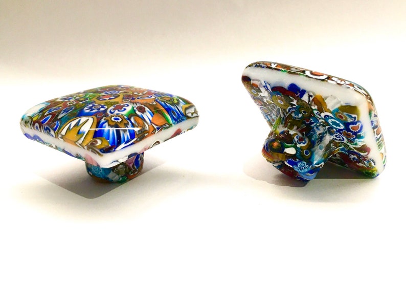 Murano Glass Millefiori Door Knobs/door Handles Multicoloured Handmade