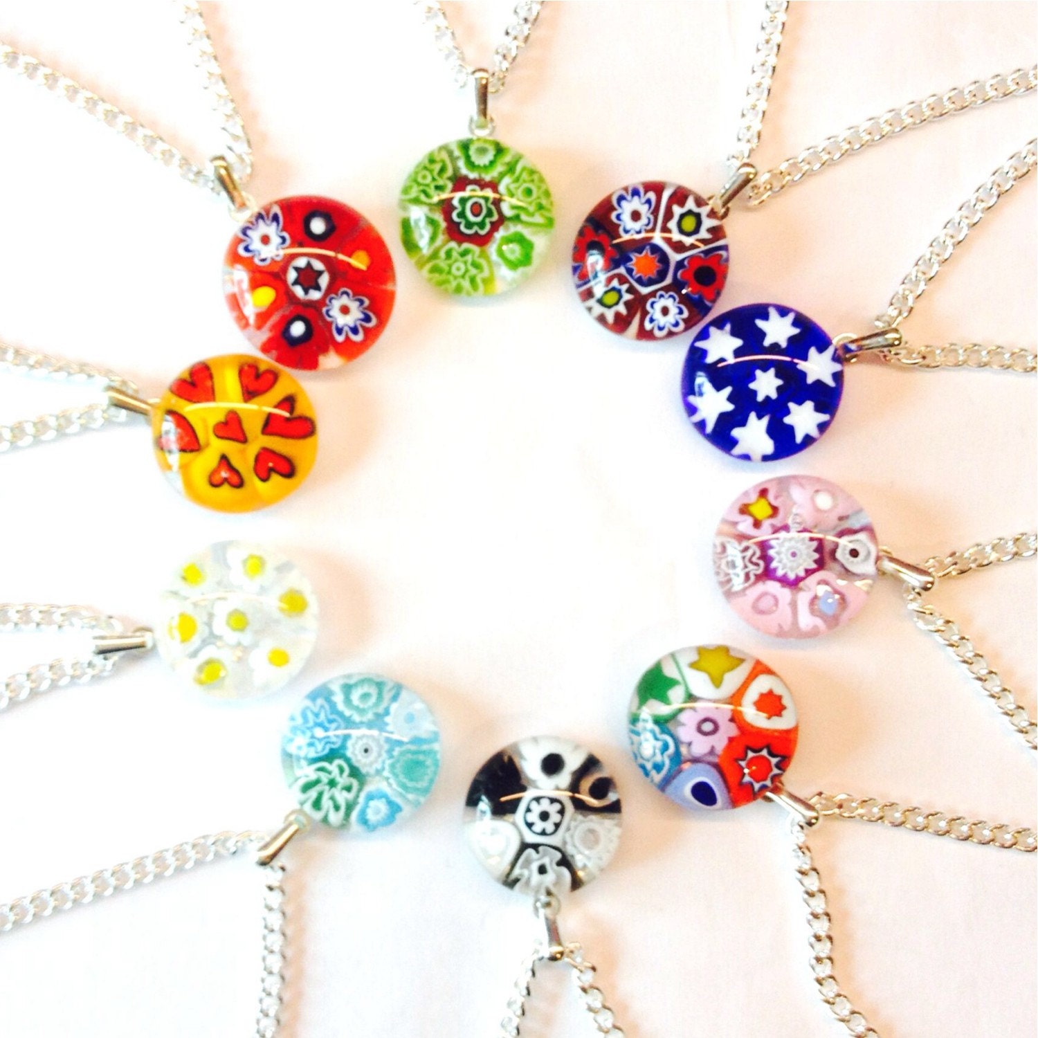 10 Assorted Murano Glass Pendant Necklaces. Wholesale Bulk - Etsy