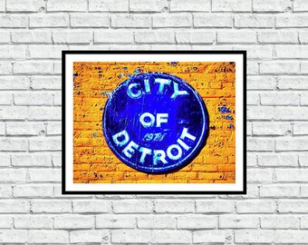 City of Detroit Mural - Iconic Detroit Photography - Wall Art